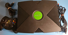 Original Xbox v1.0 Console Bundle + Duke & OEM Cables – Recapped & Tested