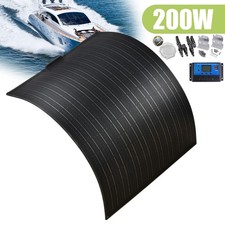 Flexible Black Solar Panel 12V 200W for Campervan Motorhome Marine Boat Van