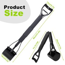 32'' Pooper Scooper Dog Cat Waste Clean Pet Scoop Animal Pick Up Jumbo Black
