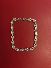 925 Silber Bohnenketten Armband 6mmDurchmesser 20,5cm Länge