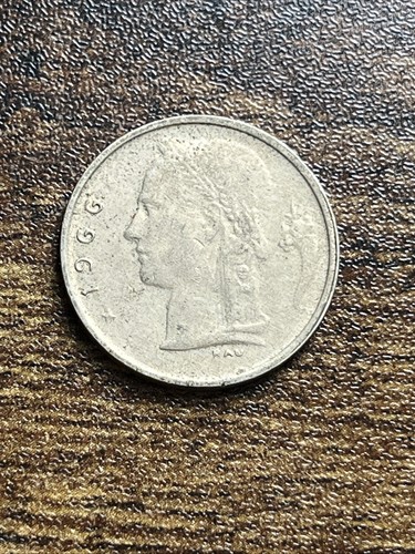1966 Belgium 1 One Franc XF Extremely Fine Actual Coin TC8831*