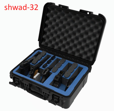 Gun Case 5 Pistols & 12 Mag Pre-Cut Waterproof Hard Case w/ Desiccant TSA Travel