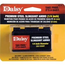 Daisy Premium Steel 1/4 in. Slingshot Ammunition (250-Count) 998114-546 Daisy