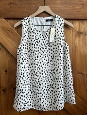 NWT Doe & Rae Med Polka Dot Sleeveless Top