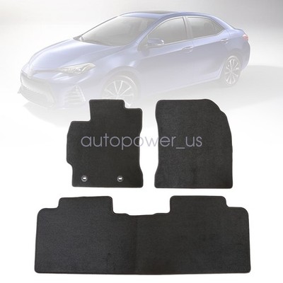 Fits 2014-2019 Toyota Corolla Front & Rear Replacement Floor Mats Carpet Velour