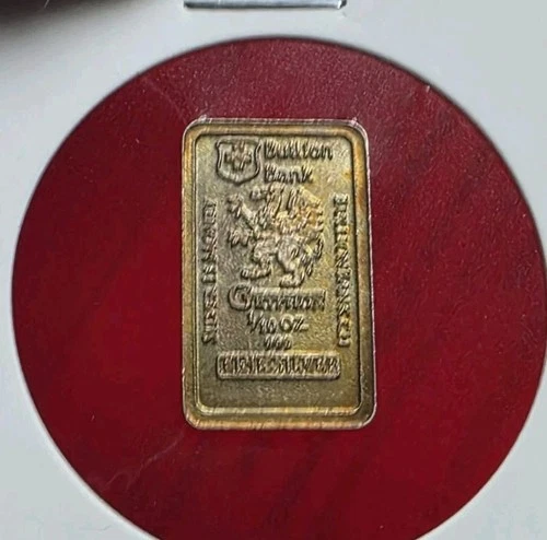Bullion Bank GRYPHON - 1/10 Troy Oz .999 Fine Silver Fractional Bar Ingot Toned