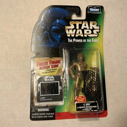 Star Wars Power of the Force C-3PO Cargo Net Freeze Frame 1997 Kenner New Sealed