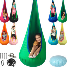 Kids Pod Swing Seat, Max 300 Lbs, Child Sensory Swing Chair Indoor  Outdoor The