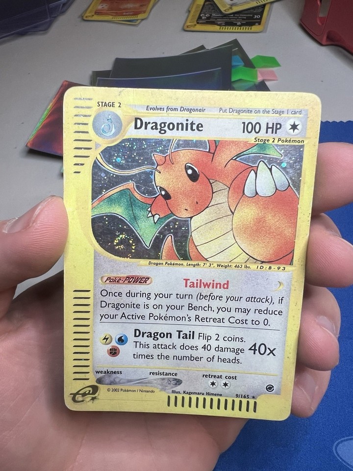 HUGE SWIRL 2002 Expedition Dragonite Holo Foil 9/165 E-Reader Series ...
