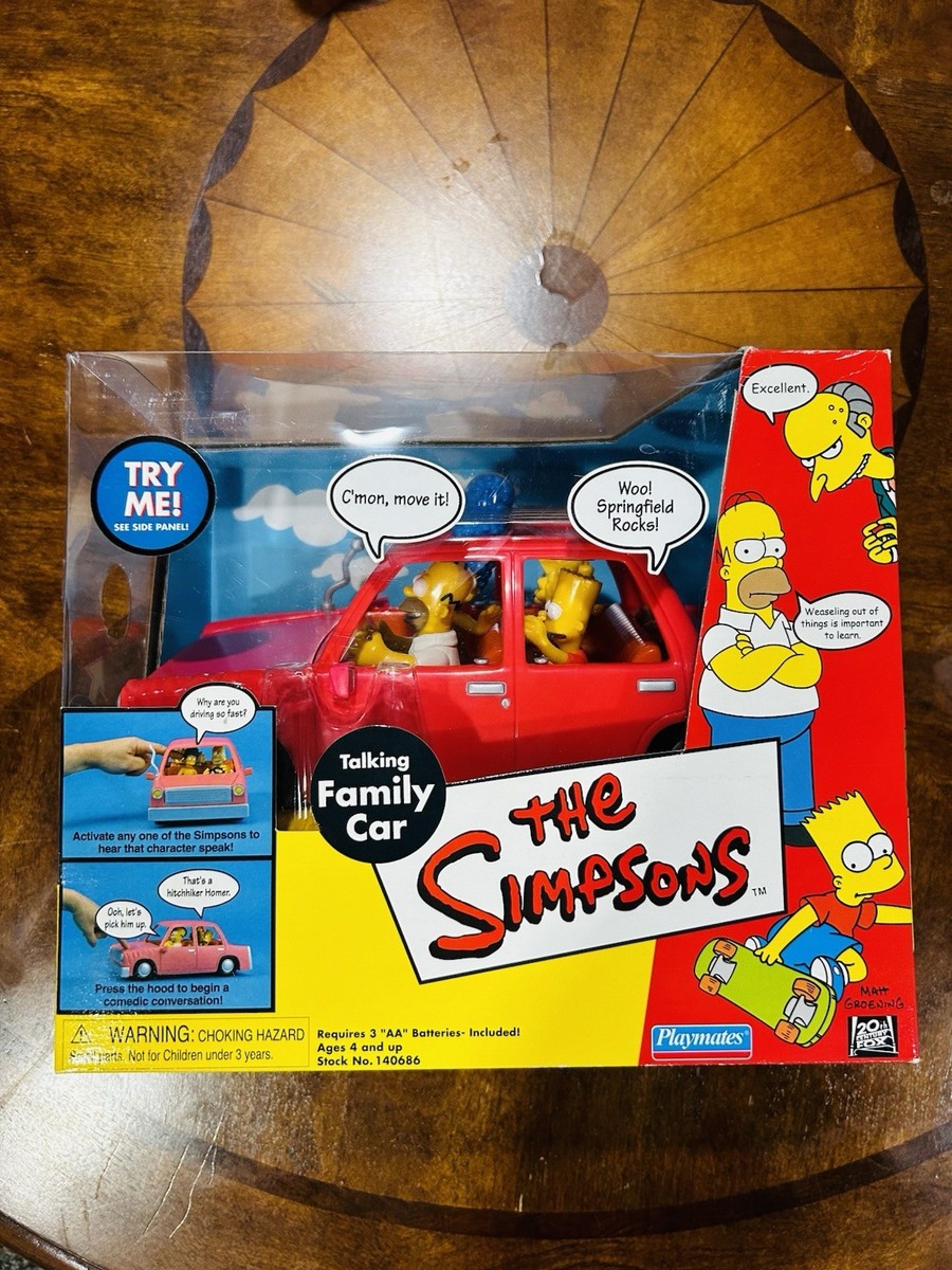 The Simpsons Playmates 2001 Talking Family Car World of