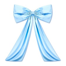 Large Sky Blue Bow Room Decor 24x36 inch Giant Ribbon for Party Backdrop Wall