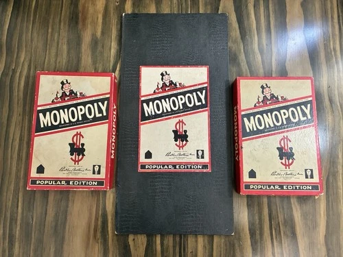 Vintage 1954 Monopoly Game Popular Edition by PARKER BROTHERS w/ BOARD