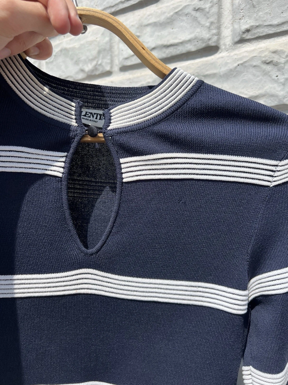 Abito vintage Valentino a righe Italia lusso taglia media