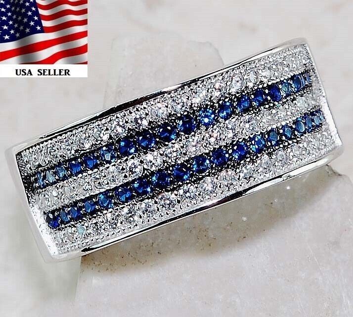 2CT Heat Treated Kyanite 925 Solid Sterling Silver Ring Sz 6 U1-4