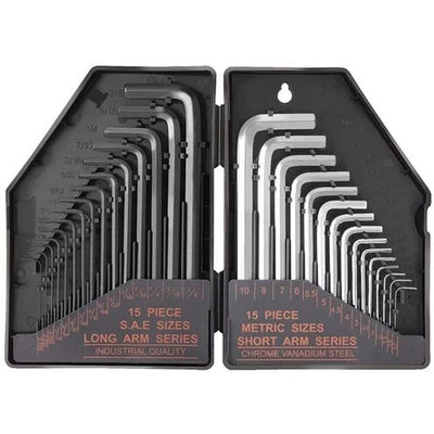 TACKLIFE 30-teiliges Inbusschlüssel Sechskantschlüssel langer und kurzer Arm-Set