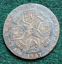 1787 George III  Silver Sixpence Coin Nice Tone #4961