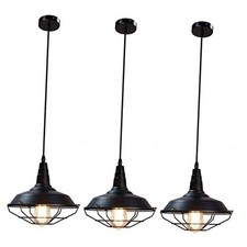 Pendant Light fixtures 10.5 inches Matte Pendant Lights Kitchen 3 Packs Black
