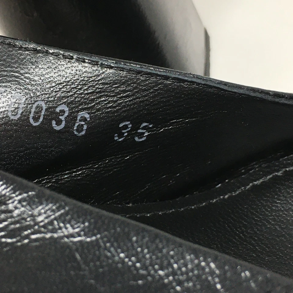 Zapatos de tacón AGL Dodi para mujer talla 5 EE. UU. 35 UE cuero negro con cordones Italia Foto 2 de 4