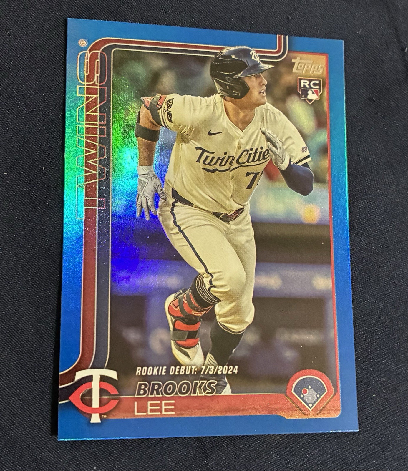 2025 Topps Update Rookie Debut Brooks Lee Rookie RC Blue Foil /150