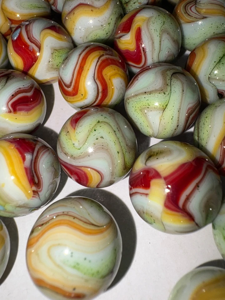 Lote 10 JABO/DAS OXBLOOD + AVENTURINA VERDE + CANICAS LUTZ Carnival Run 5-22-21 Foto 4 de 4