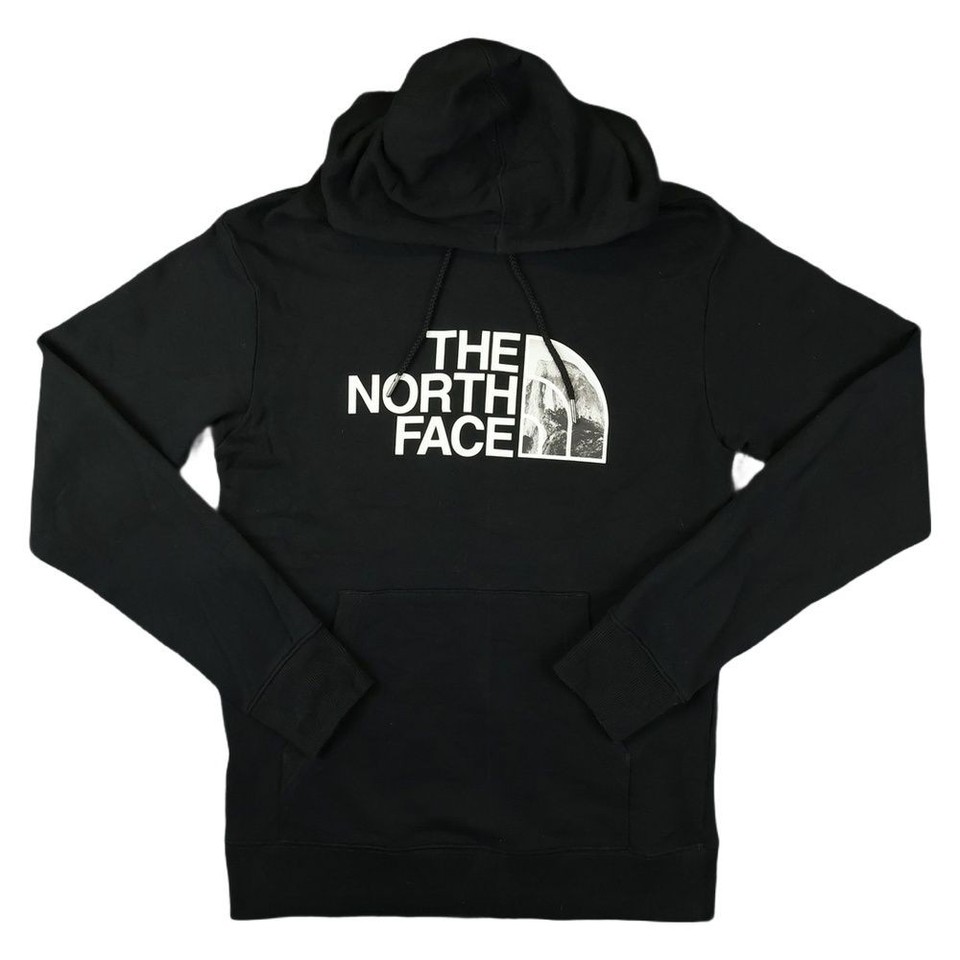 North Face Jumper Mens 2XSMALL Black Half Dome Pullover Hoodie Sweatshirt 2XS