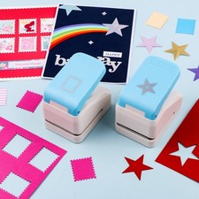 3D Star/Postage Stamp Embossing Punch for Scrapbooking Journaling Paper Craft