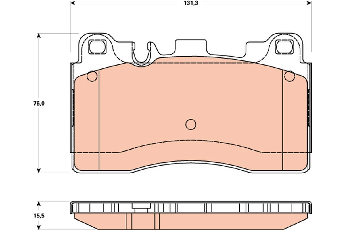 Fits TRW GDB1906 BRAKE PAD SET, DISC BRAKE