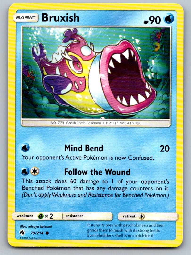 Bruxish 70/214 Common Lost Thunder Pokemon Lightly Played