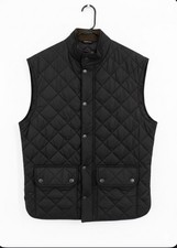 Men's Barbour Navy Quilted Lowerdale Gilet Jacket Vest Size L