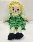 Vintage Large Blonde Handmade Raggedy Ann Doll w/ Green Dress — photo 1