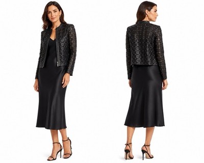 STILLMAN STUDIO laser cut leather jacket black LARGE quiet luxury statement