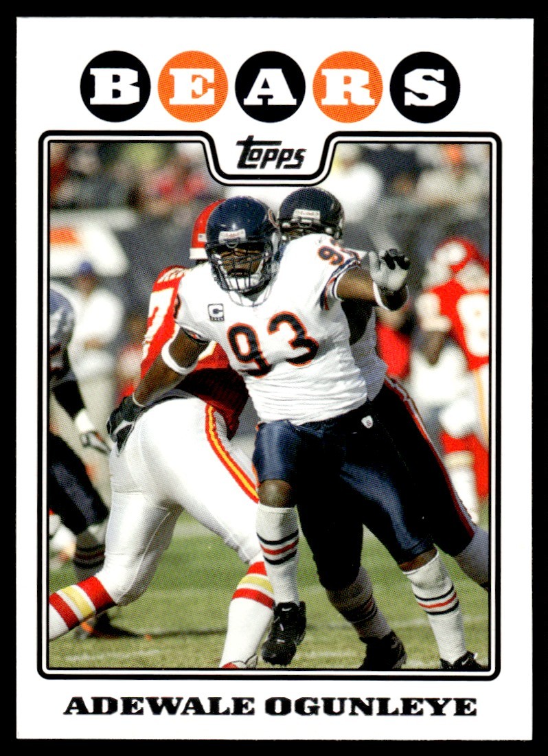 2008 Topps Adewale Ogunleye Chicago Bears #221