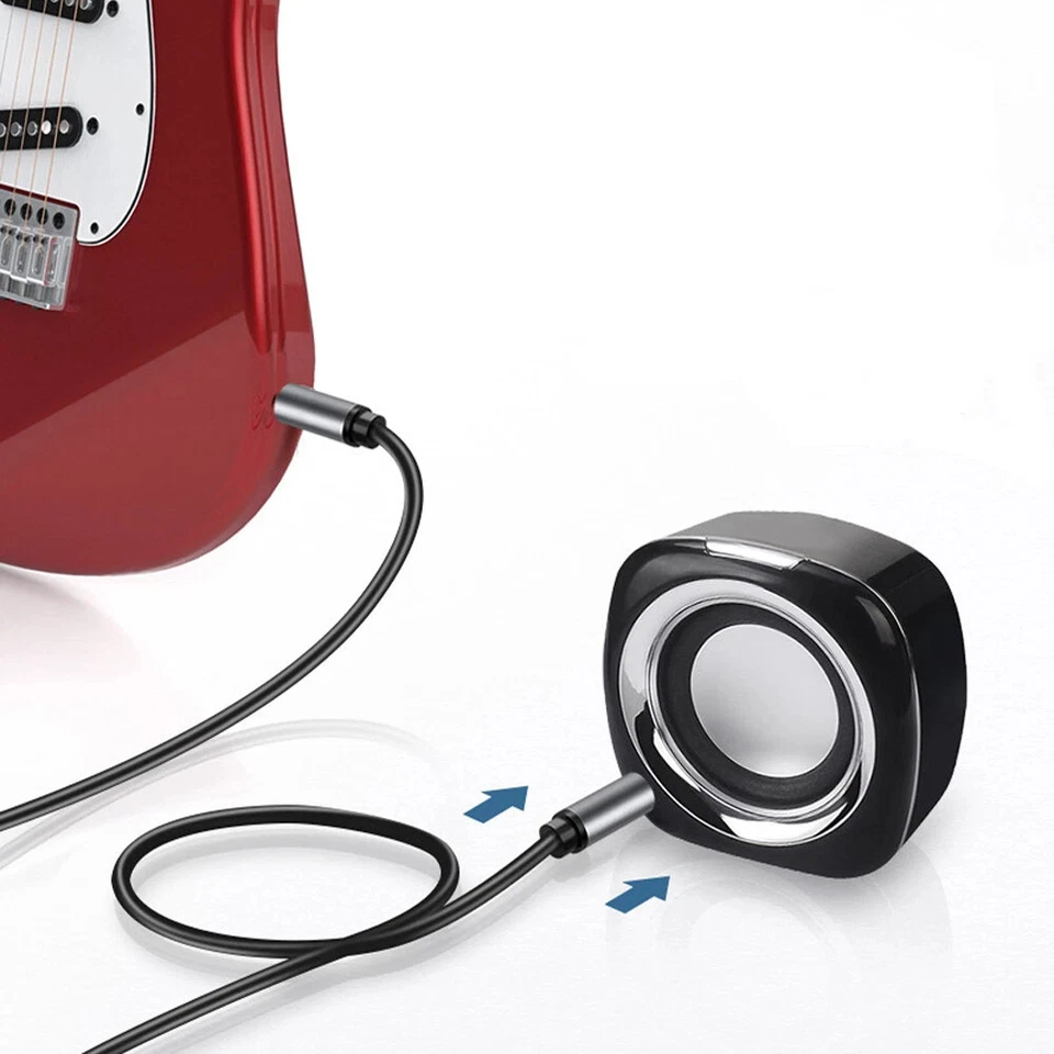 3,5 мм 1/8» штекер на 6,35 мм 1/4» штекер TRS стерео аудио кабель шнур для ноутбука ПК США - Изображение 2 из 4