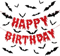 Halloween Banner FledermäUse Wandtattoos 36 StüCke Dekoration Geburtstag