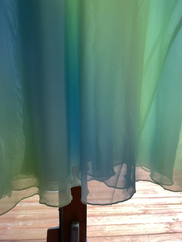 De colección M.T. Pantalón Corto Morgan Taylor Intimates Verde Azul Grande Años 80 Transparente Foto 3 de 4