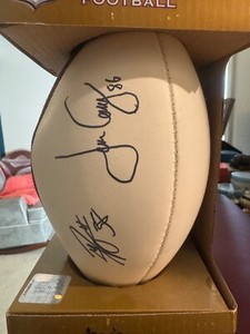 James Casey and Daniel Manning autograph football Houston Texans