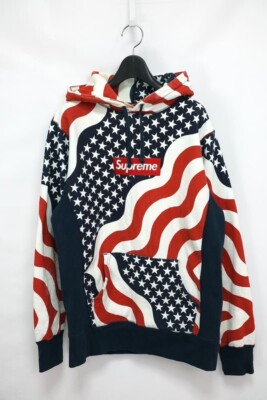 トップス supreme usa hoodie SUPREME USA FLAG BOX LOGO PULLOVER HOODIE Size M | eBay