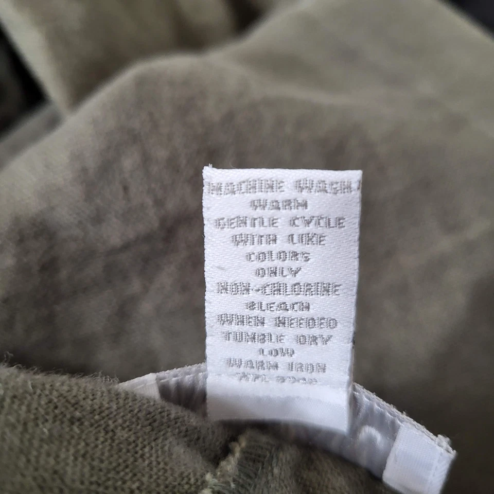 Pantalones Charter Club Mujer 6 Oliva Lino Capri Carga Botón Corbata 23" Entrepierna Foto 3 de 4