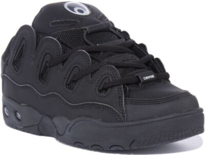 OSIRIS D3 Og Herren Schnürschuhe Grob Skateschuhe IN Alle Schwarz Größe UK 7 -