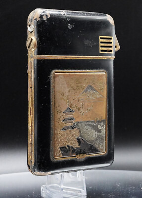 OLD Vintage cigarette case and lighter Asian Chinese