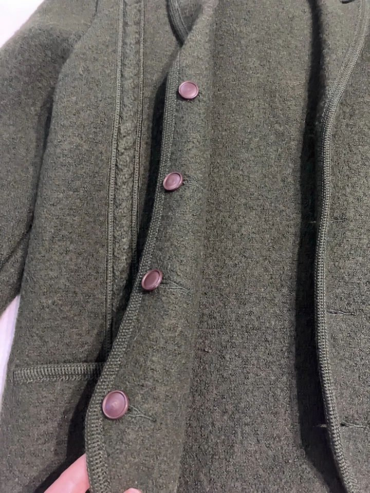 Giesswein Tirol Lana Verde Oliva Chaqueta Mujer Talla 14 (No Talla US)  Foto 3 de 4