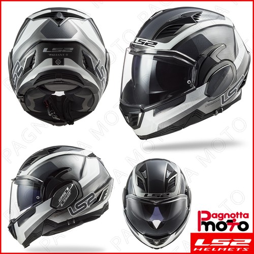 CASCO MODULARE APRIBILE DOPPIA VISIERA LS2 VALIANT II FF900 ORBIT JEANS |  eBay