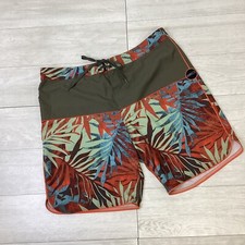 O'Neil Board Shorts Swim Trunks Green Orange Men  s 36