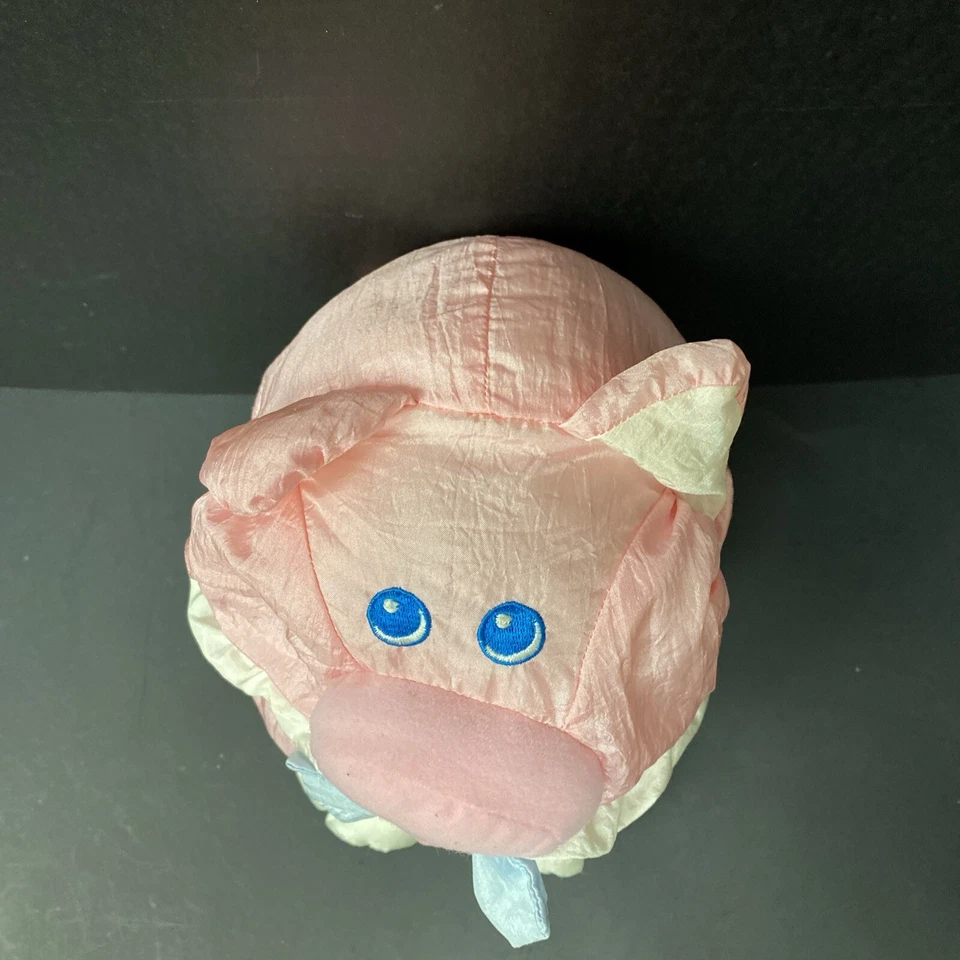 Juguete de peluche de nailon Little Tikes Pig de colección orejas arrugadas sonajero 1993 Foto 2 de 4