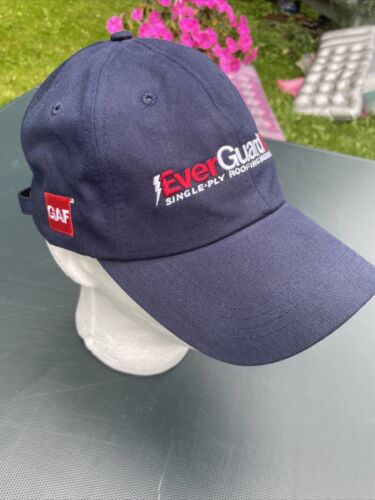 Cappello berretto GAF Roofing EverGuard TPO Strapback, ottimo, ricamato, cotone blu - Foto 2 di 9