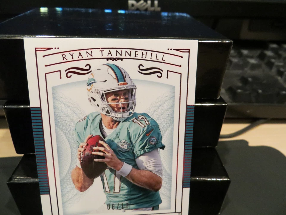 National Treasures Red Parallel Base Card Dolphins Ryan Tannehill 06/17  2015 - Image 3 of 4