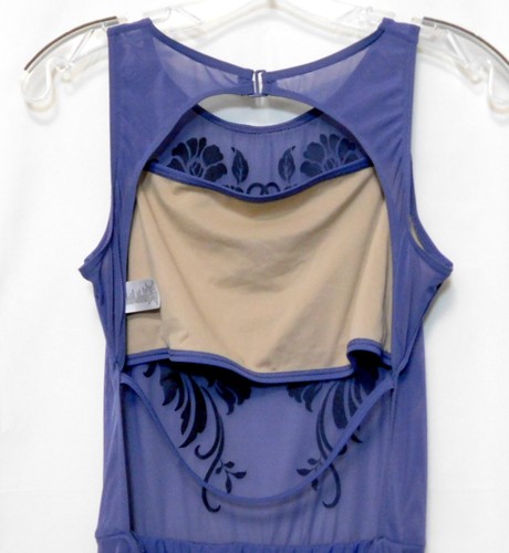WEISSMAN Costume da Ballo Vestito Adulto MA Floreale Goffrato Midi Blu Balletto Lirico - Foto 11 di 16