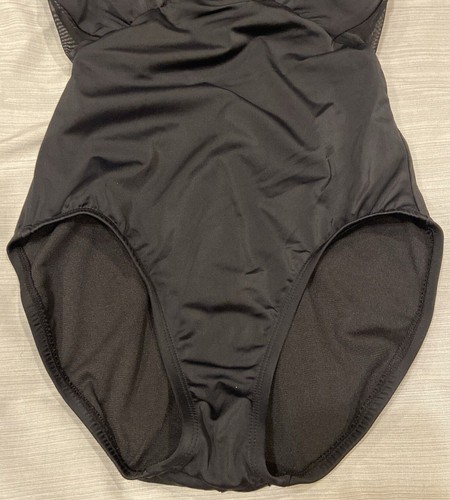 Time and Tru Women's Classic Black Mesh Inset One Piece Swimsuit SZ S/M/L or XL - Picture 44 of 47