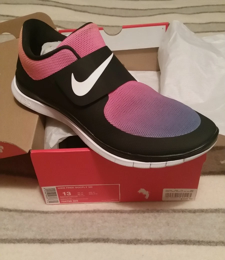 MEN S NIKE FREE SOCFLY SE RAINBOW SUNSET PACK US 13 TRAINERS