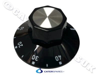 EGO CONTROL THERMOSTAT KNOB 6MM SHAFT 0-40℃ DIAL 40 DEGRESS MARKINGS